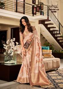 Fabzone-Vêtements indiens et pakistanais Saree en Georgette imprimée numérique en soie douce - Product Image 5