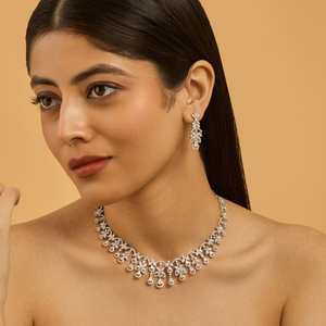 Zircon Necklace 178330 Elegant <b>Wedding</b> <b>Accessory</b> with Dazzling Zircon Stones - Product Image 1