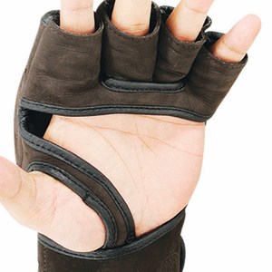 ถุงมือหนังครึ่งนิ้วแบบกำหนดโลโก้เองสำหรับการฝึก MMA ถุงมือชกมวยระดับมืออาชีพ ผู้ผลิต OEM ในปากีสถาน - Product Image 6