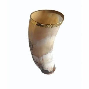 High-quality buffalo horn tumbler perfect for wine, beer, and <b>whiskey</b> buffalo horn wine tumbler handmade polished drinking glass - Product Image 3