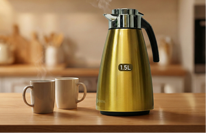 Termo Clásico de 1.5 Litros con Revestimiento Interior de Vidrio, Sistema de Vertido con Botón, para Té, Agua y Uso Diario - Product Image 3