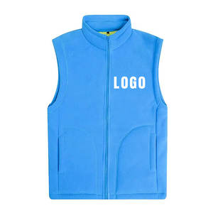 Logo personnalisé hommes réversible en laine pleine fermeture éclair polaire gilet sans manches veste coupe-vent respirant vêtements d'extérieur - Product Image 5