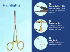 Olsen HEGAR 6 Inch Surgical Scissor Needle Holder Wholesale Stainless Steel Tungsten Carbide Manual Precision Pentax CE - Product Image 4