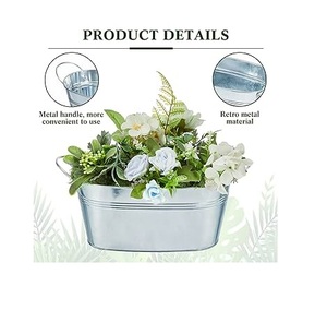 Pot de fleur ovale de qualité supérieure pour la maison et le jardin jardinière décorative en laiton et métal galvanisé intérieur extérieur à bas prix - Product Image 5