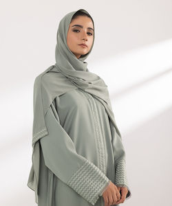 Abaya larga de mujer cómoda de mejor diseño personalizado abaya de mujer islámica al por mayor a bajo precio nuevo en blanco liso personalizado - Product Image 3