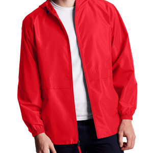 Chaqueta cortavientos de poliéster 100% a la moda para hombre, precio al por mayor, chaqueta de lluvia de verano impermeable y a prueba de viento de talla grande personalizada - Product Image 6