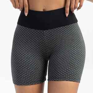 Pantalones cortos deportivos de cintura alta para mujer, mallas de Yoga sólidas, pantalones cortos de gimnasio ajustados de secado rápido a prueba de sentadillas sin costuras - Product Image 2