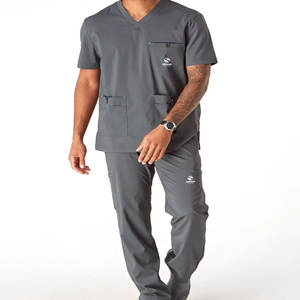 Uniformes de enfermera para hombre y mujer a la moda, conjuntos de uniformes de enfermera con cuello levantado, último diseño, trajes de uniforme de enfermera, ropa médica de manga corta - Product Image 4