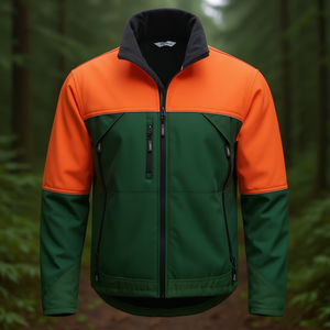Chaqueta Softshell Elysee SEA BUCKTHORN Verde/Naranja para Trabajadores Forestales, Talla L - Product Image 3