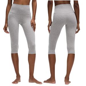 Ladies Solid for Yoga Pants High Waist Knee Length Gym Leggings Non See Workout <b>Tights</b> Activewear Fitness Clothing - Product Image 1