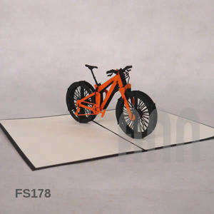 Cartes de vœux 3D pop-up en papier durable personnalisables en gros, vernis mat traditionnel, souvenirs faits à la main au Japon - Product Image 1