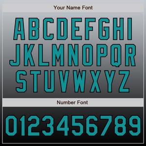 Maillot de baseball personnalisé gris sarcelle-noir authentique fondu - Product Image 4