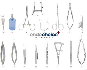 Juego de instrumentos de cirugía de glaucoma duraderos de acero inoxidable de 29 piezas para presión intraocular inferior/prevención de pérdida de visión/trabeculectomía - Product Image 6