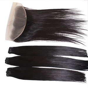 Notre ensemble de perruque frontale en dentelle HD offre un aspect naturel avec de vrais cheveux humains doux et une ligne de cheveux sans couture et indétectable - Product Image 2