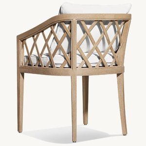 Chaise simple en teck de style moderne pour l'extérieur, équipée d'une mousse douce et durable, anti-fongique - Product Image 5