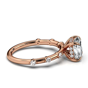 Igi แหวนหมั้นทองคำ14K สีเหลืองทอง14K Dainty Asscher ตัดห้องปฏิบัติการปลูกเพชรคลาสสิกคริสเตียนของขวัญวันครบรอบแต่งงาน - Product Image 5