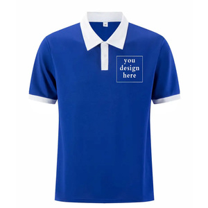 เสื้อกอล์ฟสำหรับผู้ชายผ้าแคนวาสสำหรับใส่ตี้คอตตอนสีล้วนระบายอากาศได้ดีมีโลโก้ตามสั่ง - Product Image 2