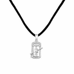 Colgante Religioso Hecho a Mano de Plata 925 con Diseño de Flauta del Dios Krishna - Product Image 1