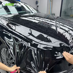 ASDFilm <span class=keywords><strong>Film</strong></span> de protection de carrosserie automobile noir brillant PEL TPU PPF auto-réparant hydrophobe avec garantie de 10 ans - Product Image 1