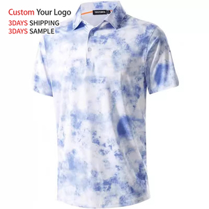 เสื้อยืดลำลองคุณภาพสูง โพลีเอสเตอร์ แขนสั้น แห้งเร็ว ทรงพอดีตัว ปักลายกอล์ฟ ผ้าถัก มีกระเป๋า  โลโก้สั่งทำได้ สำหรับผู้ชาย - Product Image 3