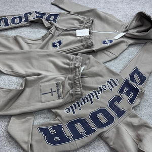 ชุดวอร์มผ้าหนาขนแกะมีฮู้ดสำหรับผู้ชายกางเกงวอร์มแห้งเร็วระบายอากาศได้ดีทำจากผ้าฝ้าย100% ใส่ได้ทั้งชายและหญิงสำหรับฤดูหนาว - Product Image 2