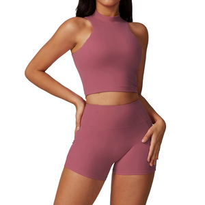 ชุดบราสำหรับวิ่งแบบคอสูงสำหรับผู้หญิงชุดบราเล่นกีฬาแบบสกินนี่นุ่มสบายเป็นมิตรกับสิ่งแวดล้อมสำหรับกิจกรรมกลางแจ้งปีนเขา - Product Image 3