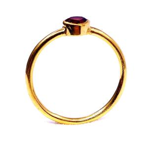 Traditionnel 925 Sterling Silver Plaqué Or Bas quantité minimale de commande Mariage Fiançailles Femmes Porter Grenat Bague De Pierres Précieuses - Product Image 3