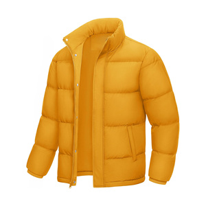 Men's Winter <b>Warm</b> Street Wear Puffer Jacket <b>Waterproof</b> Windproof Casual Insulated Stand Collar Zipper Closure Canvas Street - Product Image 3