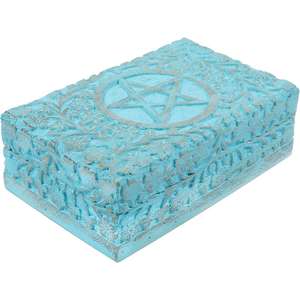 กล่องไม้แกะสลักแบบกำหนดเองกล่องเครื่องเพชรพลอยแกะสลักด้วยมือไม้มะม่วงเผากล่องของขวัญที่กำหนดเองจากผู้ส่งออกอินเดีย - Product Image 3