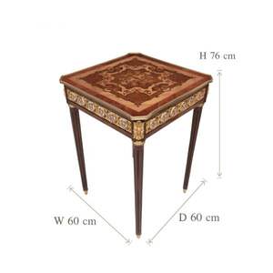 Elegante Juego de Mesa Clásico con Incrustaciones de Madera - Product Image 6