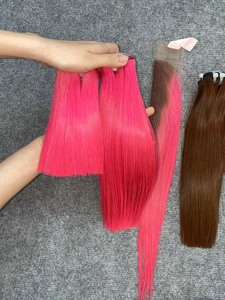 Paquets de cheveux humains avec fermeture, extensions de cheveux humains vietnamiens droits osseux 2x6 closure - Product Image 4