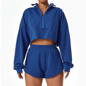 Sudadera Clásica de Otoño para Mujer, de Algodón de Alta Calidad, Estilo Deportivo, con Media Cremallera, para Damas - Product Image 1