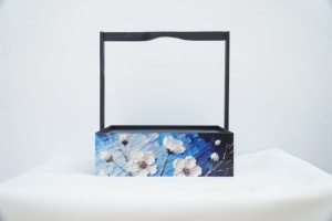 Conception rectangulaire de boîte-cadeau en bois sur mesure fabriquée au Vietnam avec impression numérique pour bijoux, biscuits et emballages en papier d'art - Product Image 2