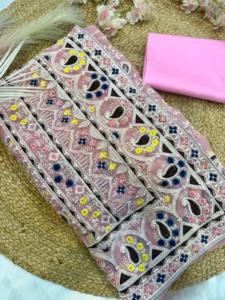 เสื้อสเวตเตอร์ผ้าส่าหรีผ้าบางสังเคราะห์แท้ดีไซน์ทันสมัยพร้อมด้ายถักหลายเส้นเสื้อแฟนซีสำหรับปาร์ตี้งานแต่งงานของผู้หญิง - Product Image 4