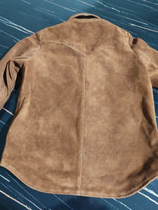 Wholesale Premium Winter Real Leather <b>Shirt</b> OEM Breathable Women's Suede Leather <b>Shirts</b> Streetwear Full Sleeves <b>Shirts</b> - Product Image 4