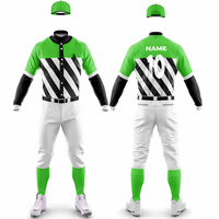 Pengiriman Gratis Jersey Baseball Lengan Pendek Berkualitas Tinggi 100% Cetak Logo Kustom untuk Seragam Kustom Pria Model Set OEM