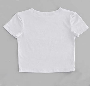 Camiseta Corta de Lona Transpirable y Ecológica para Mujer, 200 g/m², Diseño Sólido, Estilo Holgado, Estampado Informal para Verano - Product Image 4