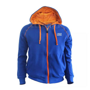 Sudaderas con capucha y cremallera con logotipo personalizado, de algodón, poliéster y forro polar, a la moda, de excelente calidad, estilo con cremallera, para adultos. - Product Image 1