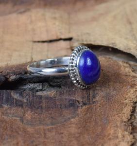 Lapis Lazuli Gemstone <b>Ring</b> Handmade 925 Sterling Silver <b>Ring</b> with Excellent Quality Oval Shape Classic Design for Women <b>Rings</b> - Product Image 2