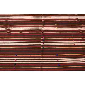 Alfombra Turca de 5.8x8.5 pies, Alfombra Grande Vintage, Alfombra Sólida Marrón Rojiza - Product Image 5
