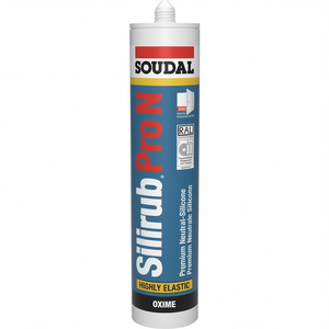Soudal Silirub Pro N Blanco, Sellador de Silicona en Cartucho de 300 ml para Manualidades con Vidrio - Product Image 3