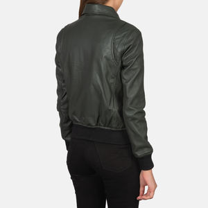 Veste en cuir véritable classique pour femme D-Ride Moto, noire, col montant, respirante, durable, confortable, vêtements décontractés d'hiver, OEM - Product Image 5