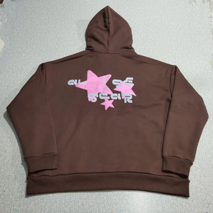 Nouveau design personnalisé sweat à capuche zippé à manches longues avec impression bouffante pour hommes nouvelle mode sweat à capuche hip hop pour hommes - Product Image 6