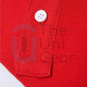 Chemises en polyester tricoté de haute qualité pour hommes, couleur rouge unie, décontractées, à séchage rapide, pour le tennis, le golf, les sports de plein air, les affaires - Product Image 3