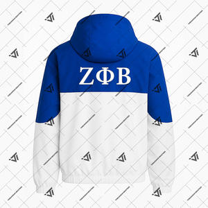 Vente en gros de vêtements de sororité grec Zeta Phi Beta Veste de sororité Racer coupe-vent brodée - Product Image 2