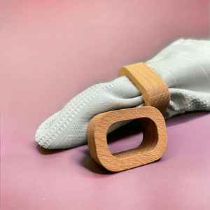 Servilleteros de madera marrón oscuro para diseño de mesa al aire libre para comedor, cocina, fiesta, boda o dormitorio-Características almacenadas - Product Image 5