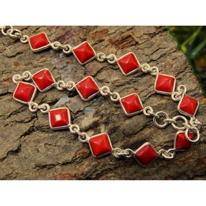 กำไลข้อมือเงิน925ลายปะการังอัญมณีแนวมินิมอลแบบเรียบง่ายของขวัญแต่งงานสำหรับเธอ - Product Image 5