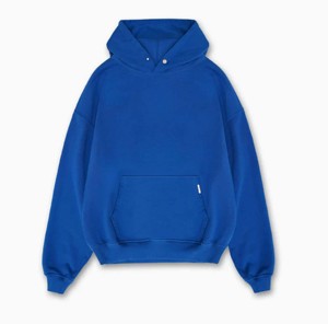 Nueva llegada de lujo de los hombres de peso pesado 300 gramos sudaderas de invierno de calidad superior personalizado impreso con capucha frontal liso teñido - Product Image 3