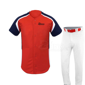 Uniforme de baseball de haute qualité pour hommes et jeunes, ensemble de manches courtes, conception personnalisée, vêtements de sport unis - Product Image 1