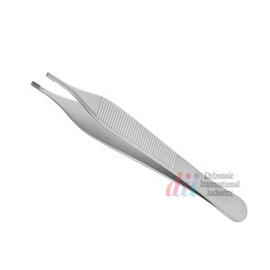 Adson pinset Forceps tisu Manual 12cm, ujung bergerigi baja tahan karat, instrumen bedah medis presisi untuk tisu - Product Image 6